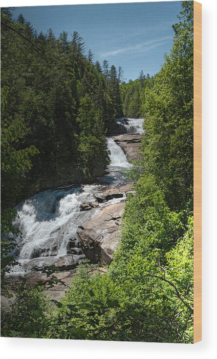 Falls Wood Print featuring the photograph Triple Falls in Dupont State Forest by John Haldane