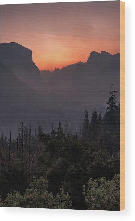 Yosemite Wood Print featuring the photograph Tunnel view dawn by Davorin Mance