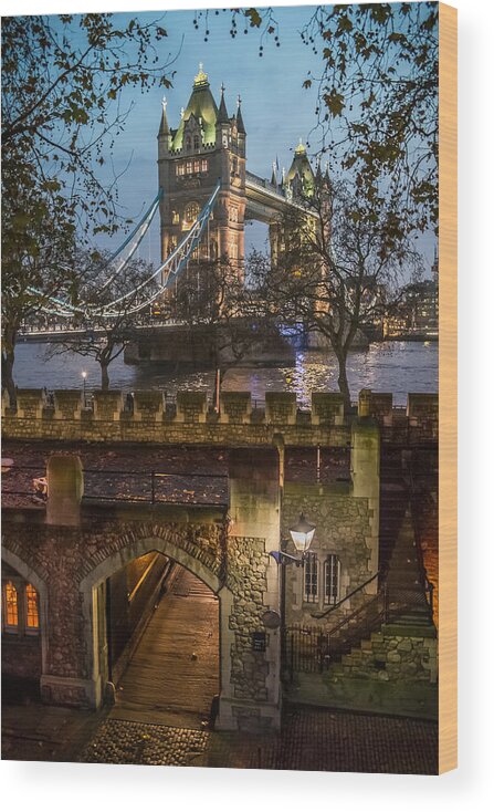 London Wood Print featuring the photograph Two Towers by Glenn DiPaola