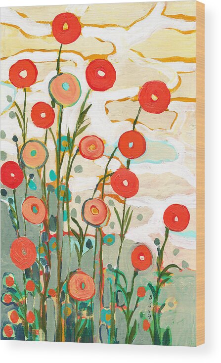 Poppy Wood Print featuring the painting Under the Desert Sky by Jennifer Lommers