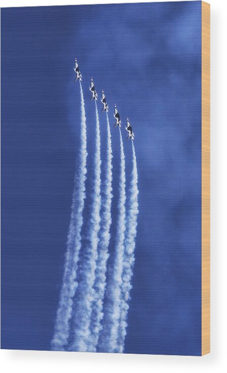 Thunderbirds Wood Print featuring the photograph United States Air Force Thunderbirds by Juli Ellen