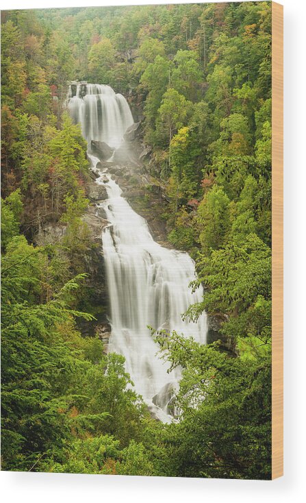 Waterfall Wood Print featuring the photograph Upper Whitewater Falls by Rob Hemphill