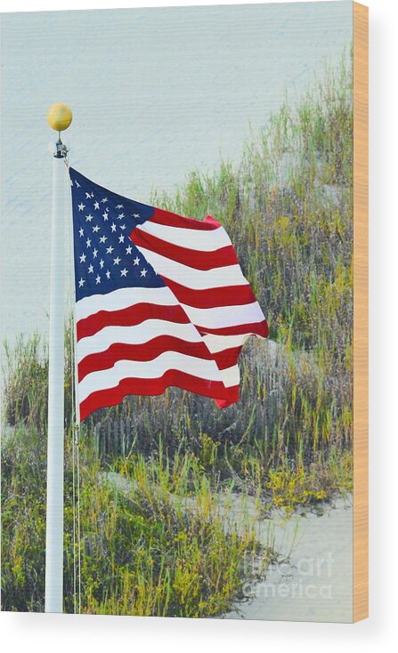 Americana Wood Print featuring the photograph Usa Flag by Gerlinde Keating