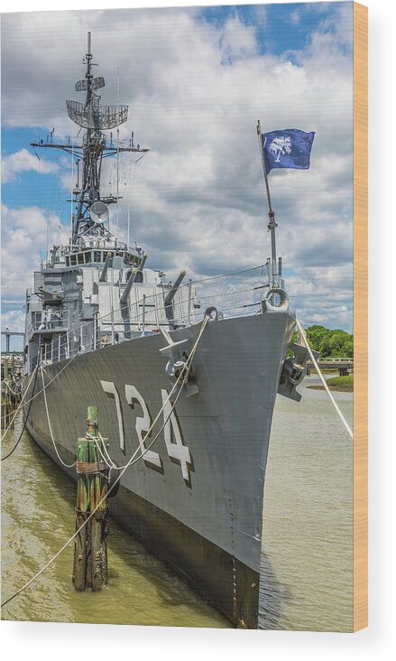 Uss Laffey Wood Print featuring the photograph USS Laffey DD-724 by Donnie Whitaker