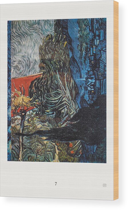 Collage Wood Print featuring the mixed media V ogh 7 by Stan Magnan