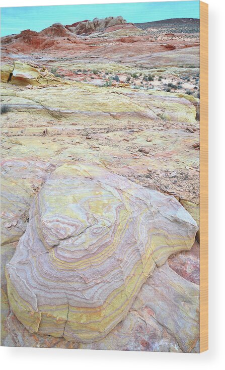 Valley Of Fire Wood Print featuring the photograph Valley of Fire Pastels by Ray Mathis