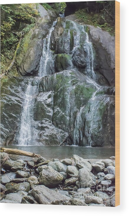 Vermont Wood Print featuring the photograph Vermont Waterfall by John Greco