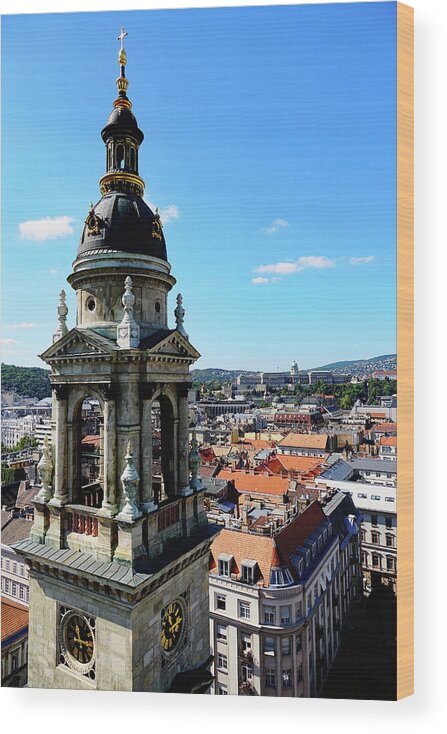 St. Stephen's Basilica Wood Print featuring the photograph View From The St. Stephen's Basilica In Budapest, Hungary by Rick Rosenshein