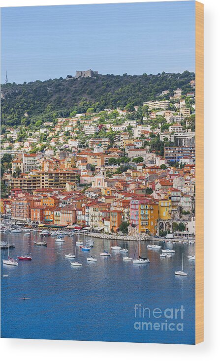 Villefranche-sur-mer Wood Print featuring the photograph Villefranche-sur-Mer view on French Riviera 5 by Elena Elisseeva