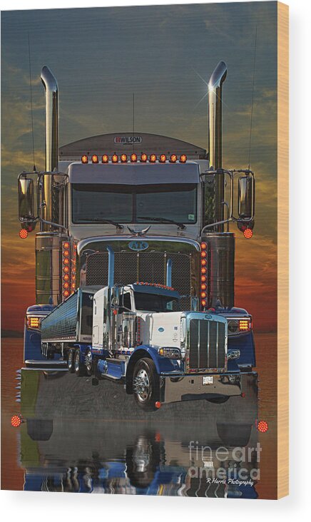 Big Rigs Wood Print featuring the photograph VTS Double Exposure Pete by Randy Harris