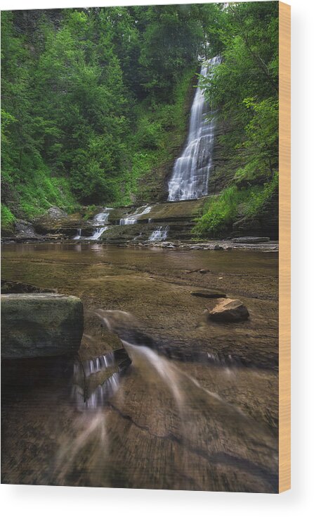 Warsaw Falls Wood Print featuring the photograph Warsaw Falls 2 by Mark Papke