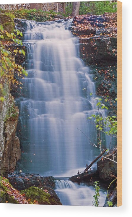 Waterfall Wood Print featuring the photograph Waterfall by David Freuthal