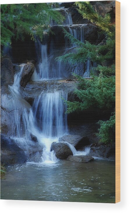 Waterfalls Wood Print featuring the photograph Waterfall by Marion McCristall