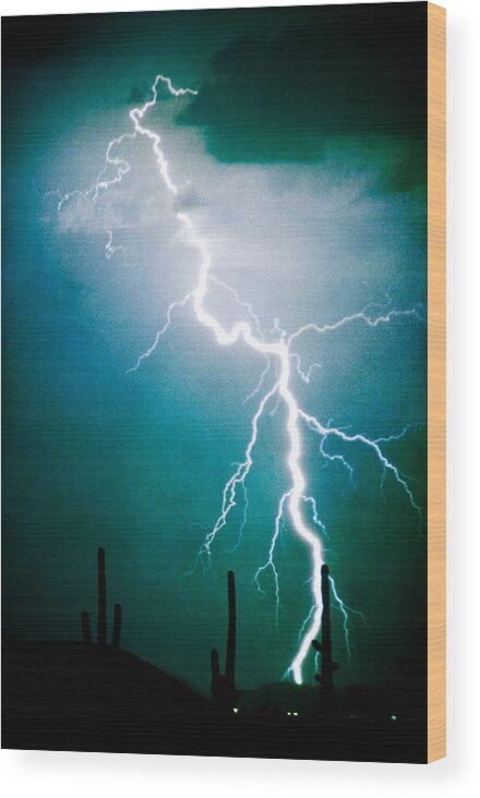 Lightning Wood Print featuring the photograph Way to close for Comfort by James BO Insogna
