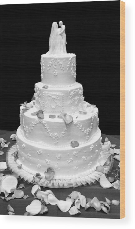 Wedding Wood Print featuring the photograph Wedding Cake by Marilyn Hunt