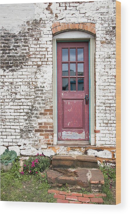 Door Wood Print featuring the photograph Welcome by Jeff Mize
