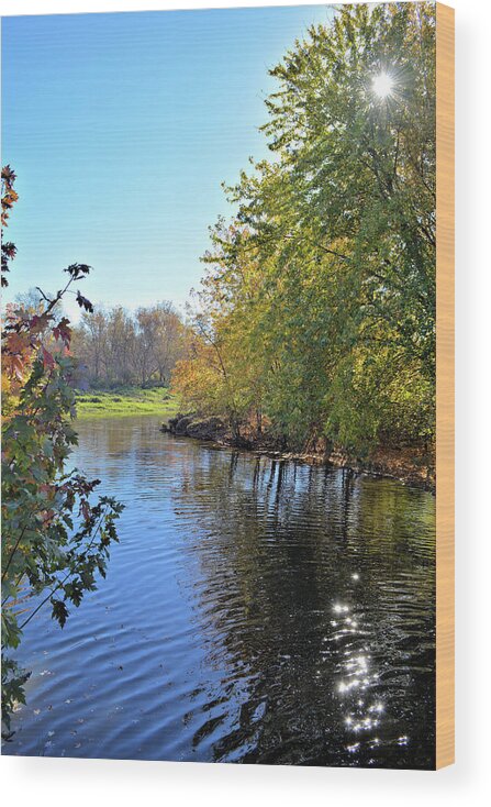 River Wood Print featuring the photograph West Branch Iowa River by Bonfire Photography