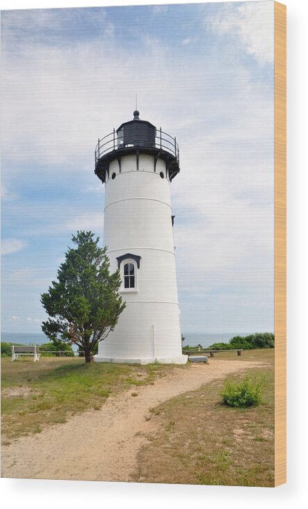 Martha's Vineyard Wood Print featuring the photograph West Chop Lighthouse by Sue Morris