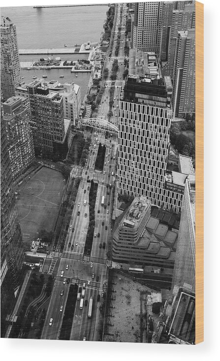 New York City Wood Print featuring the photograph West Side Highway from Above by Stephen Russell Shilling