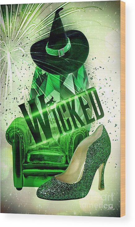 Wicked Wood Print featuring the digital art Wicked by Mo T