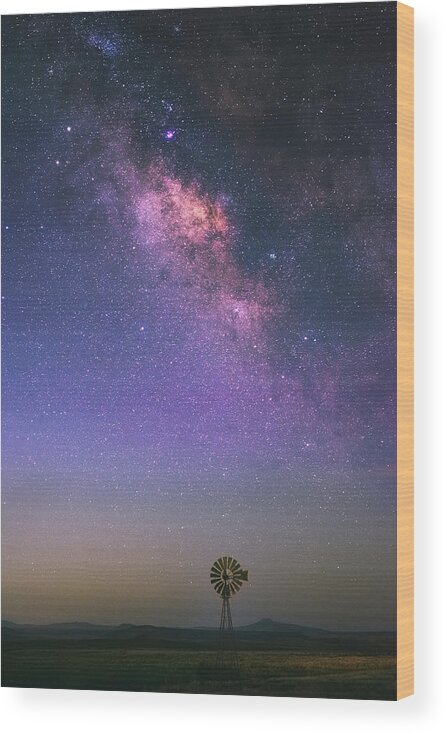Milky Way Wood Print featuring the photograph Wind and Stars by Darren White