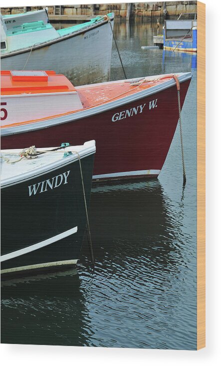 Marine Wood Print featuring the photograph Windy Beside Genny W by Mike Martin