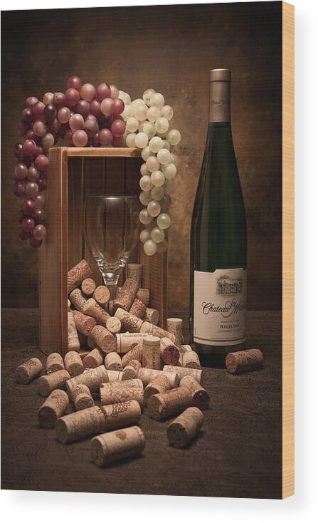 Wine Cork Wood Print featuring the photograph Wine Corks Still Life II by Tom Mc Nemar