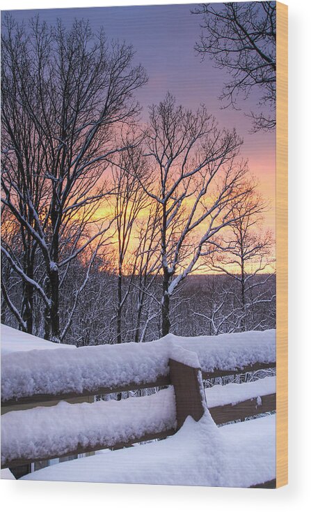 Signal Mountain Wood Print featuring the photograph Winter Morning by Tom and Pat Cory