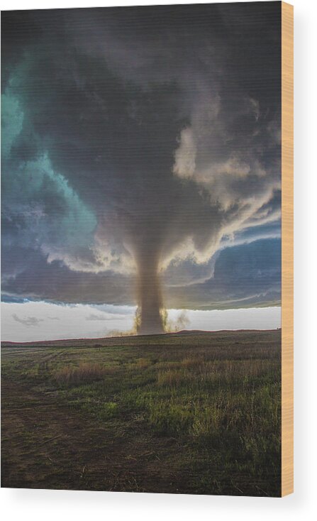 Nebraskasc Wood Print featuring the photograph Wray Colorado Tornado 078 by NebraskaSC