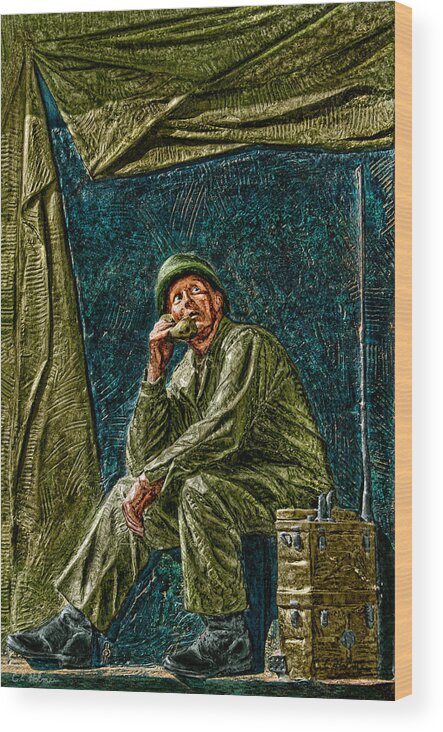 National Wwii Memorial Wood Print featuring the photograph WWII Radioman by Christopher Holmes