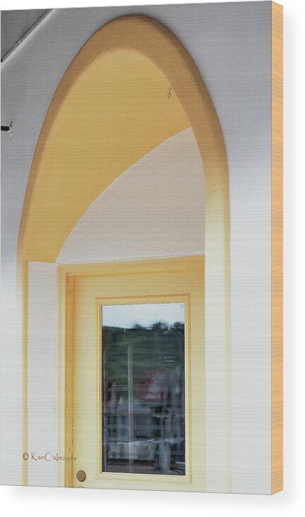 Door Wood Print featuring the photograph Yellow Arch and Door by Kae Cheatham