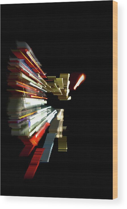 Internet Wood Print featuring the photograph Abstract Light Painting Resembling #1 by Michael Duva