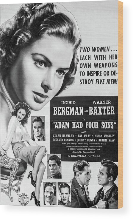 Poster Wood Print featuring the painting Adam Had Four Sons #2 by Summer At The Cinema