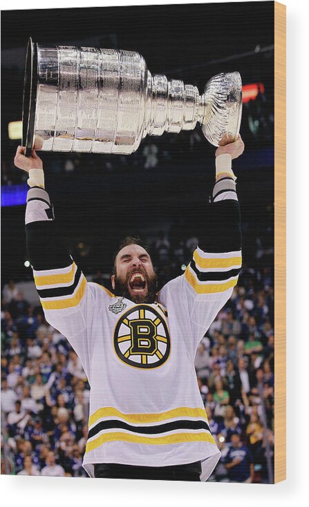 Playoffs Wood Print featuring the photograph Boston Bruins V Vancouver Canucks - #1 by Bruce Bennett