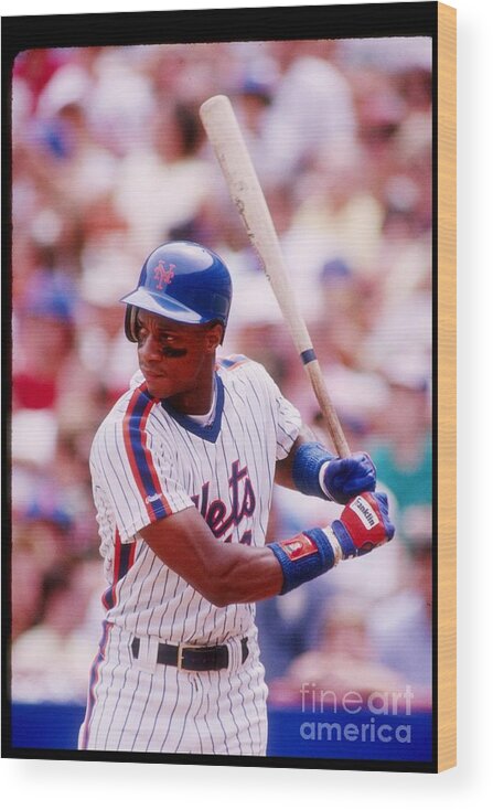 1980-1989 Wood Print featuring the photograph Darryl Strawberry #1 by Getty Images