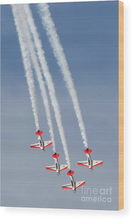 Aerobatics Wood Print featuring the photograph E.a.a. 2009 Airventure Fly-in #1 by Jonathan Daniel