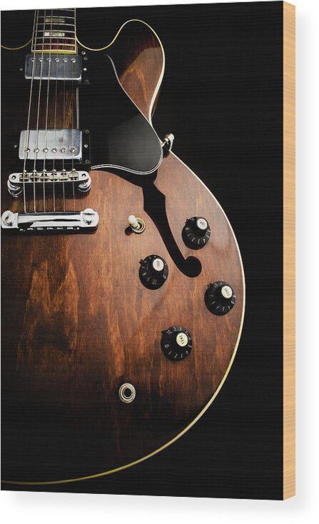 Handle Wood Print featuring the photograph Electric Guitar #1 by Joe Clark