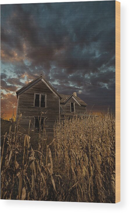 Abandoned Wood Print featuring the photograph Haunted #1 by Aaron J Groen