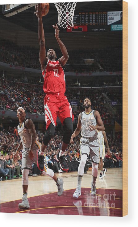 Nba Pro Basketball Wood Print featuring the photograph Houston Rockets V Cleveland Cavaliers by Joe Murphy