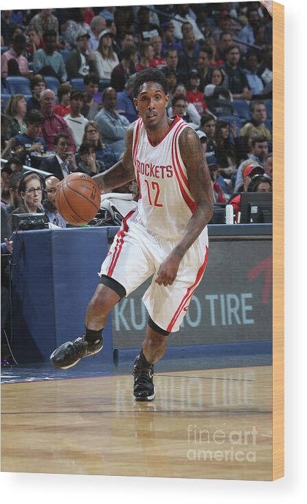 Louis Williams Wood Print featuring the photograph Houston Rockets V New Orleans Pelicans #1 by Layne Murdoch
