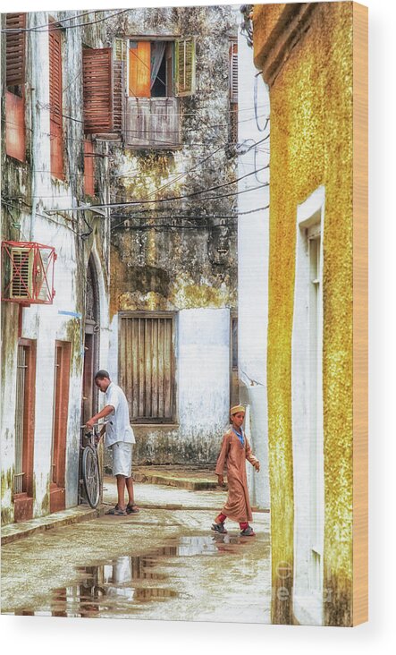 10-15 Years Wood Print featuring the photograph 3618 Street Life Stonetown Zanzibar Photo Rag Art Print by Amyn Nasser