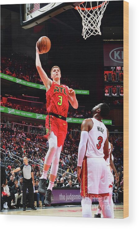 Atlanta Wood Print featuring the photograph Miami Heat V Atlanta Hawks by Scott Cunningham