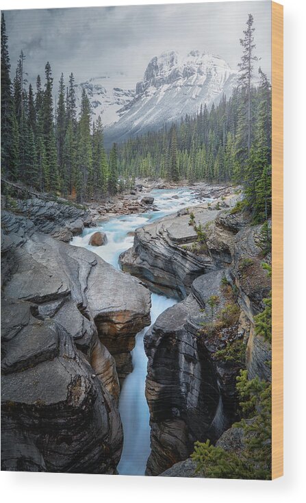 Canada Wood Print featuring the photograph Mistaya #1 by Clara Gamito