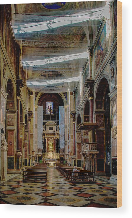 Biblioteca Angelica Wood Print featuring the photograph Peace #1 by Joseph Yarbrough