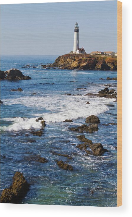 Tranquility Wood Print featuring the photograph Pigeon Point Lighthouse At Pescadero #1 by Mark Miller Photos