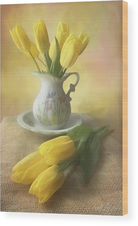 Tulips Wood Print featuring the photograph Spring Tulips #1 by Steph Gabler