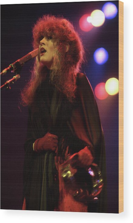 Music Wood Print featuring the photograph Stevie Nicks Of Fleetwood Mac #1 by Mediapunch