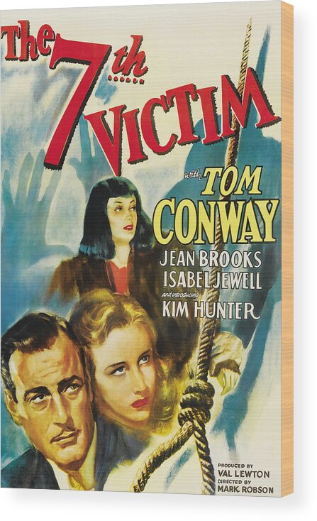 Poster Wood Print featuring the painting The 7th Victim by Summer At The Cinema