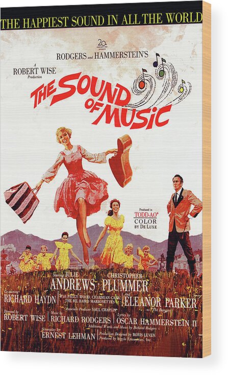 Poster Wood Print featuring the painting The Sound Of Music by Summer At The Cinema