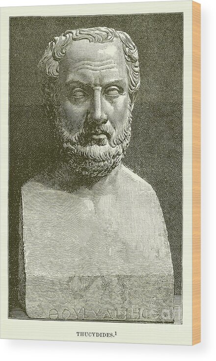 Greek Wood Print featuring the drawing Thucydides, Engraving by English School